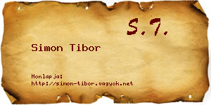 Simon Tibor névjegykártya